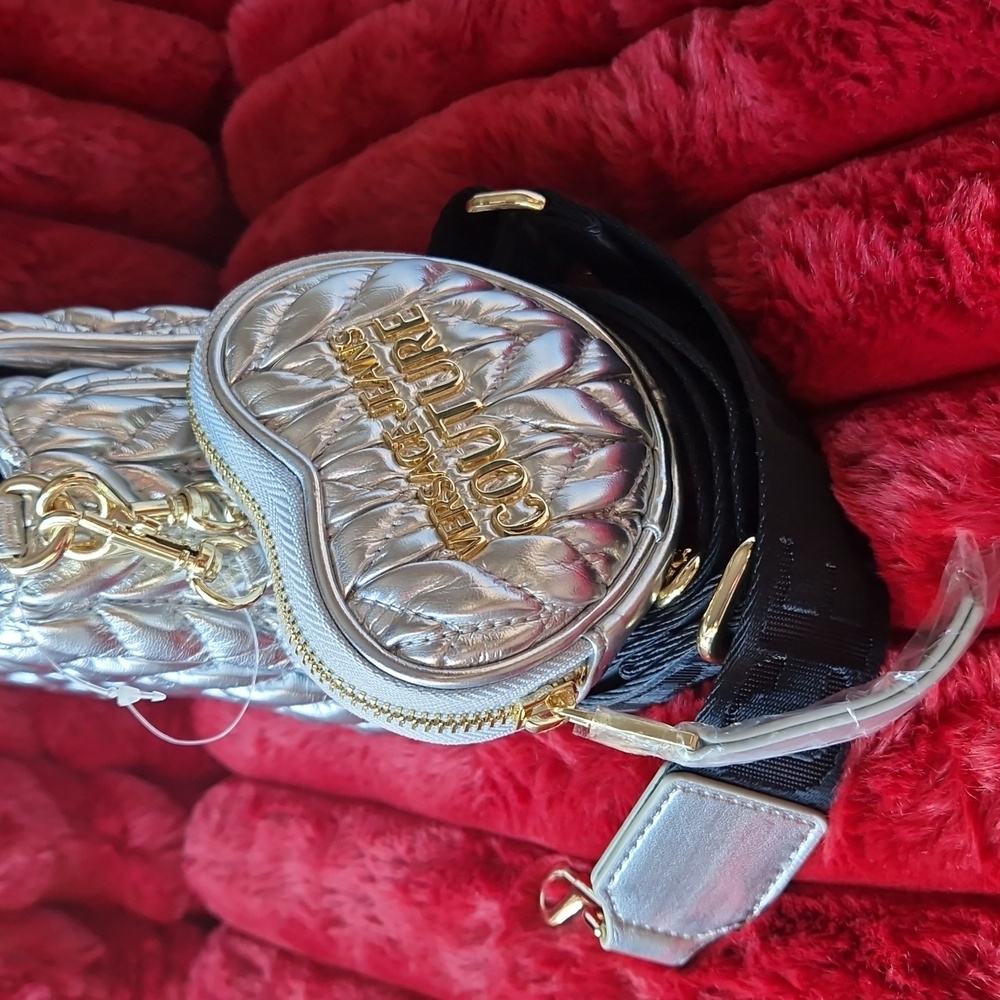 Versace Jeans Couture Silver Quilted Women's Bag - Picture 6 of 12